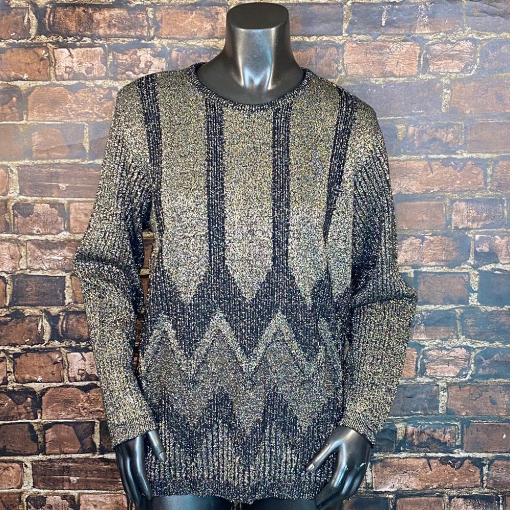 Norton McNaughton Shimmery Sweater Women's Size Large Metallic Thread